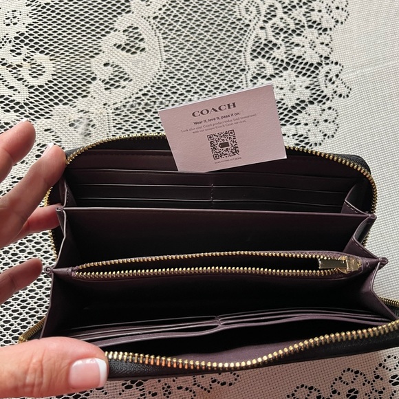 Coach Blue with Brown and Gray Monogram Wallet - Picture 2 of 7